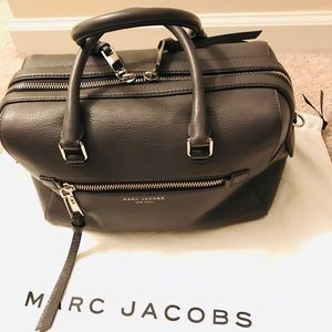 Marc Jacobs dark grey leather handbag